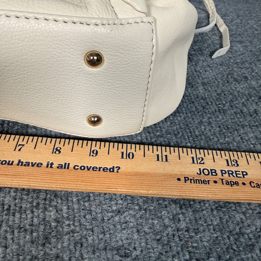 Aimee Kestenberg Artisan Large Bucket Bag Vanilla Pebble Leather Lacing Pockets - Picture 10 of 12